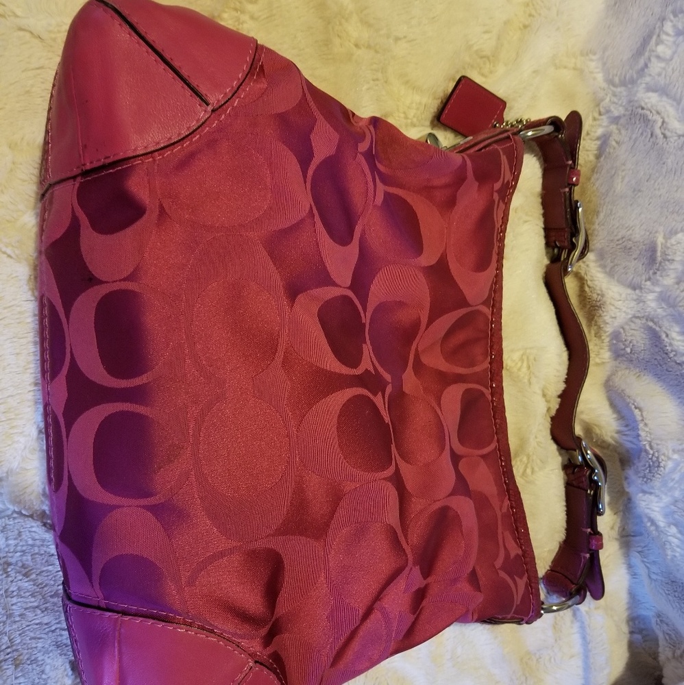 Hot pink coach handbag